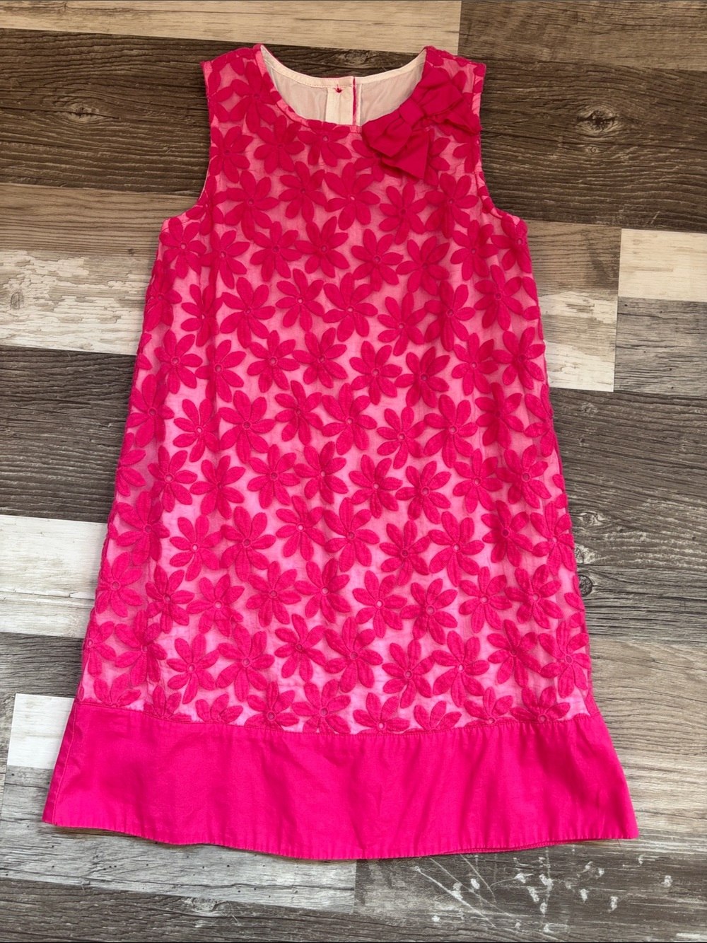 Gymboree Hot Pink Floral Lace Shift Dress